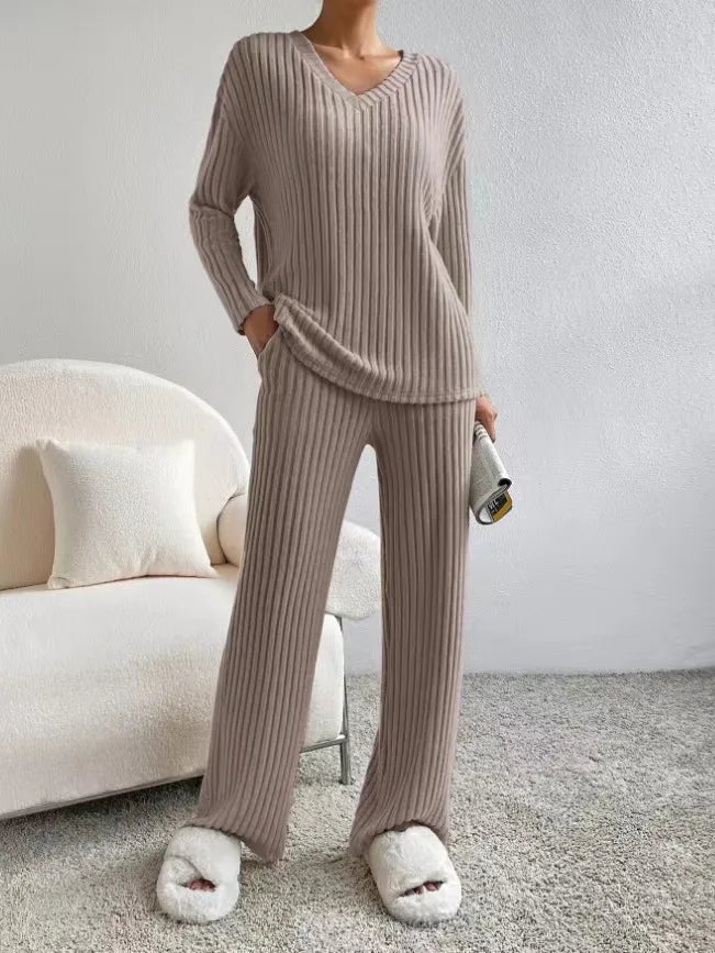 Loungewear Casual Solid Color Outfit