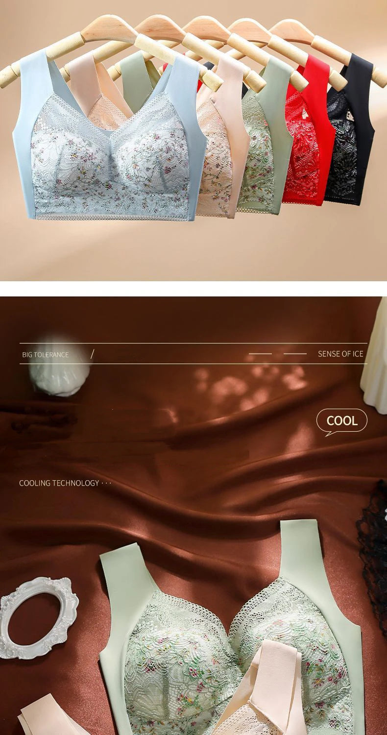 Ice Silk Full Cup Lace Bra