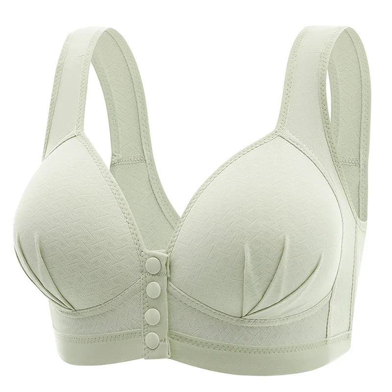 Front-Closure Wire-Free Gathered Bra