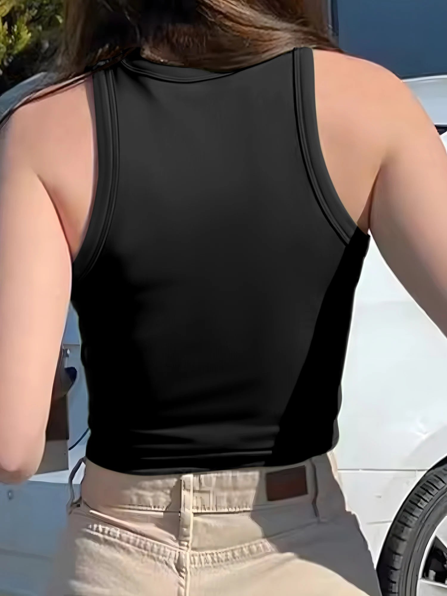 **Classic Ribbed Knit Top**