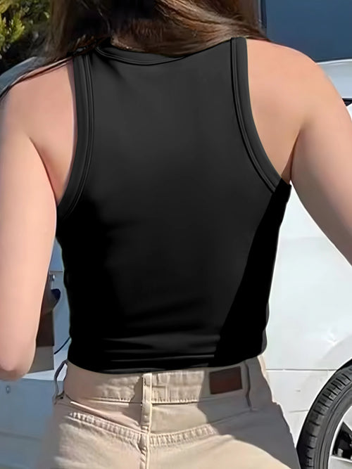 **Classic Ribbed Knit Top**