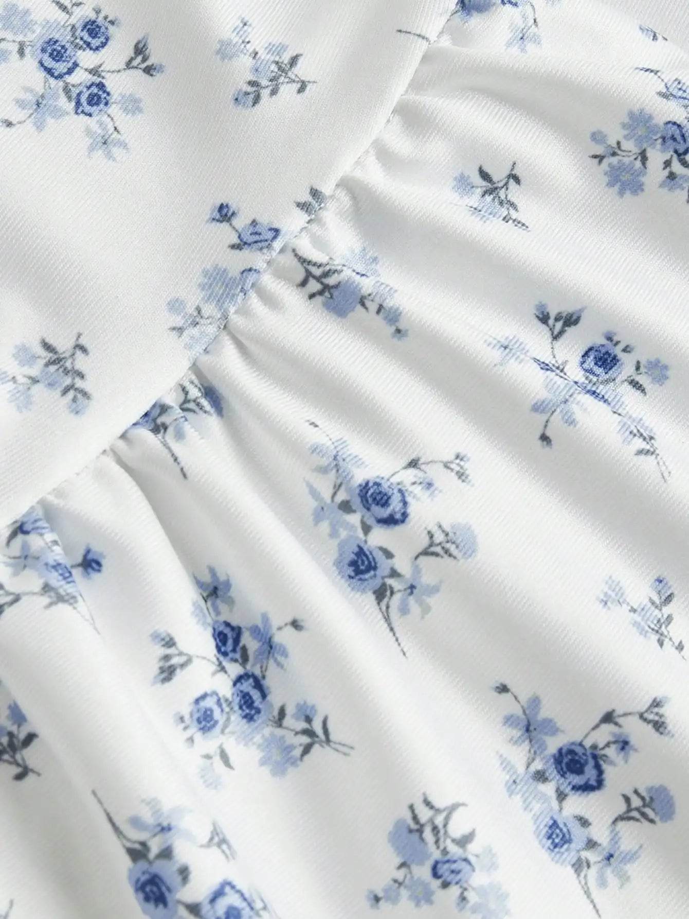 flower print lace neckline casual pants set