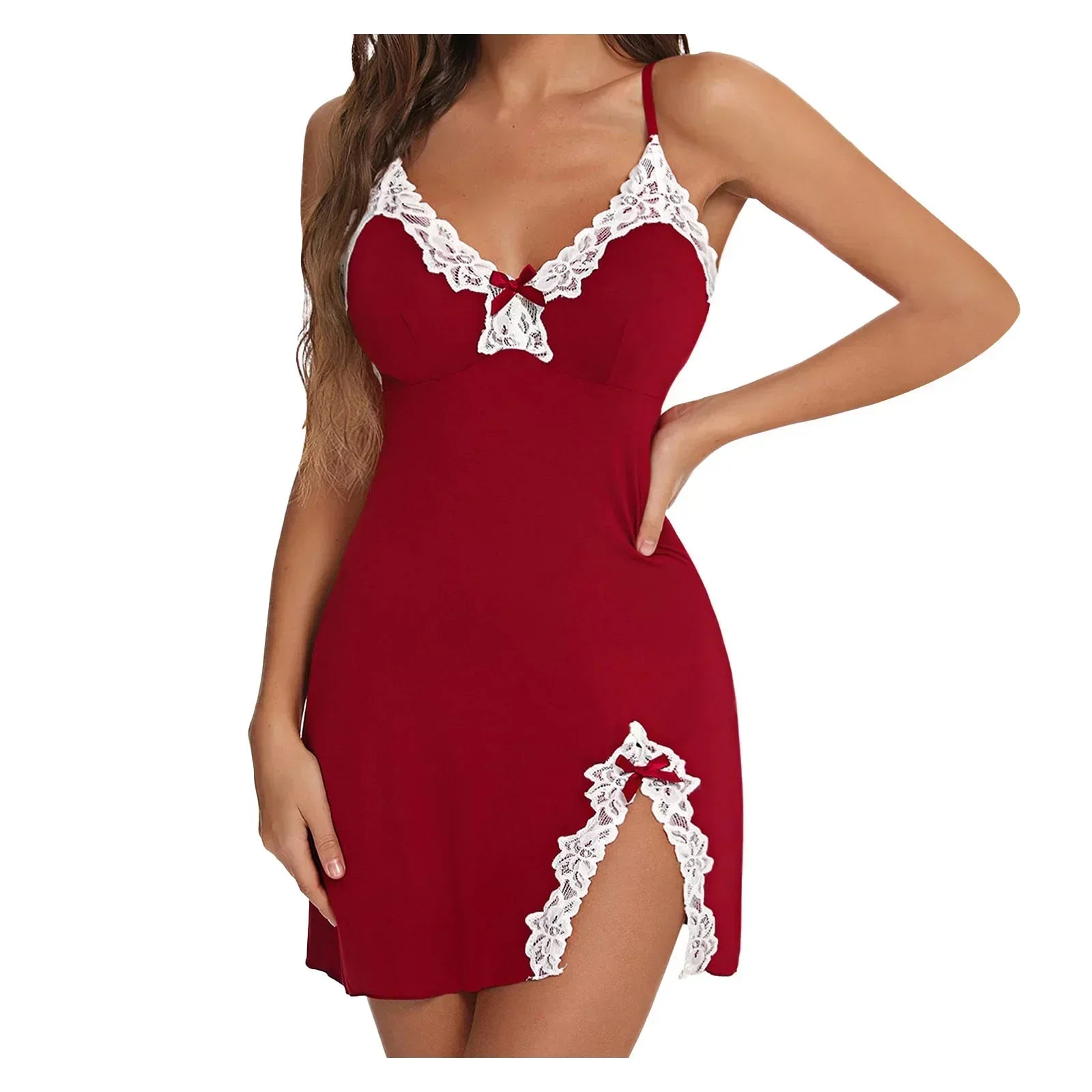 Lace Trim Slip Nightgown