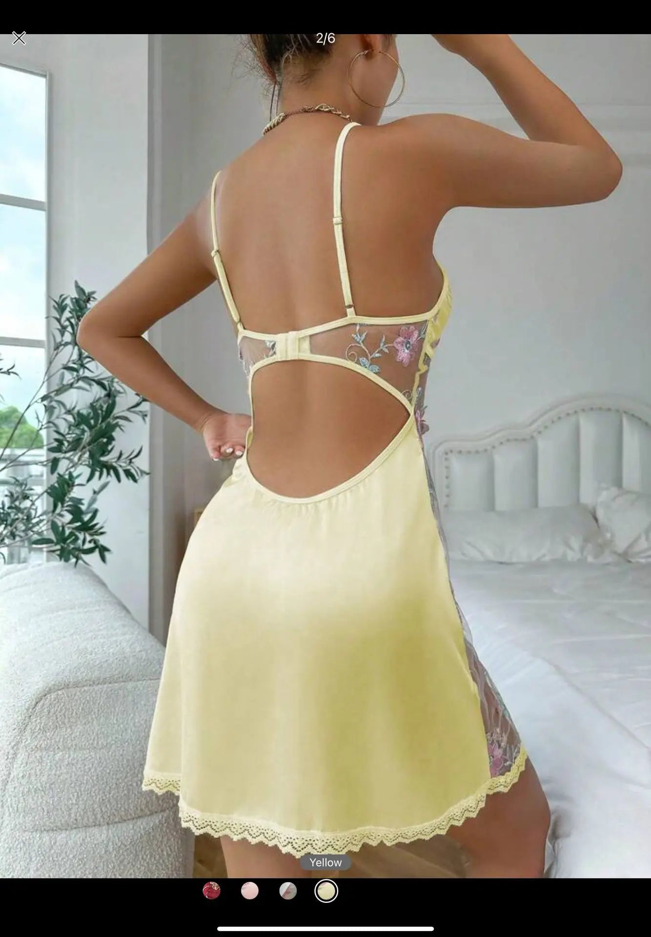 Sheer Satin & Mesh Nightie