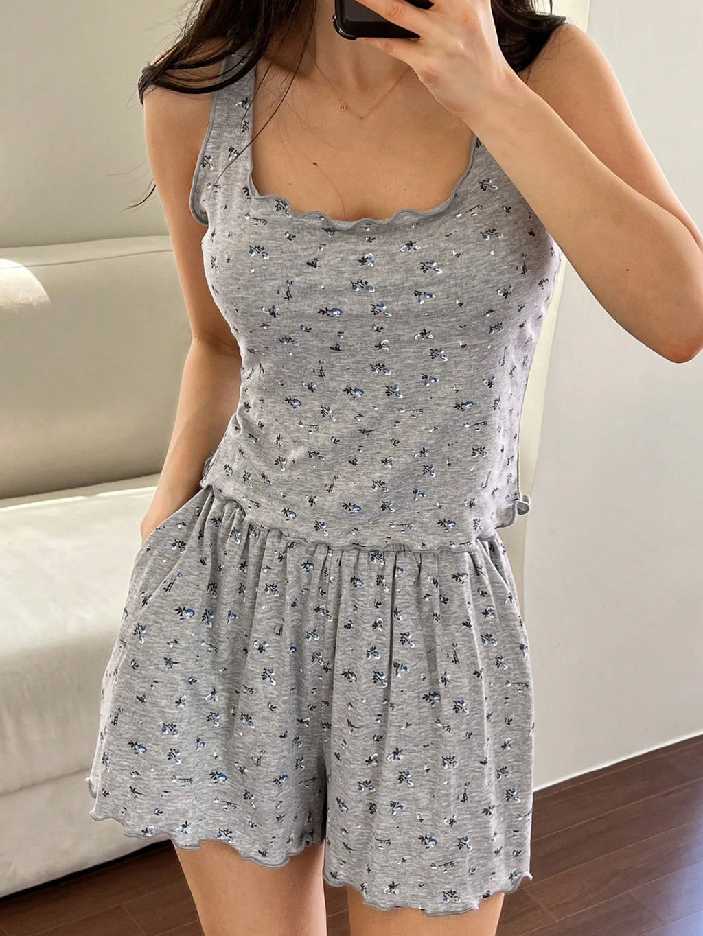 Printed Cami & Shorts Set
