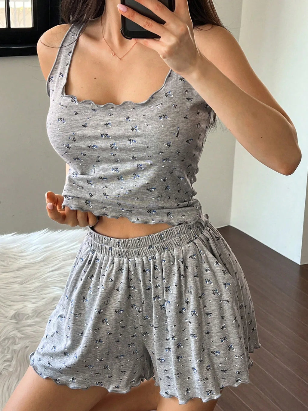 Printed Cami & Shorts Set
