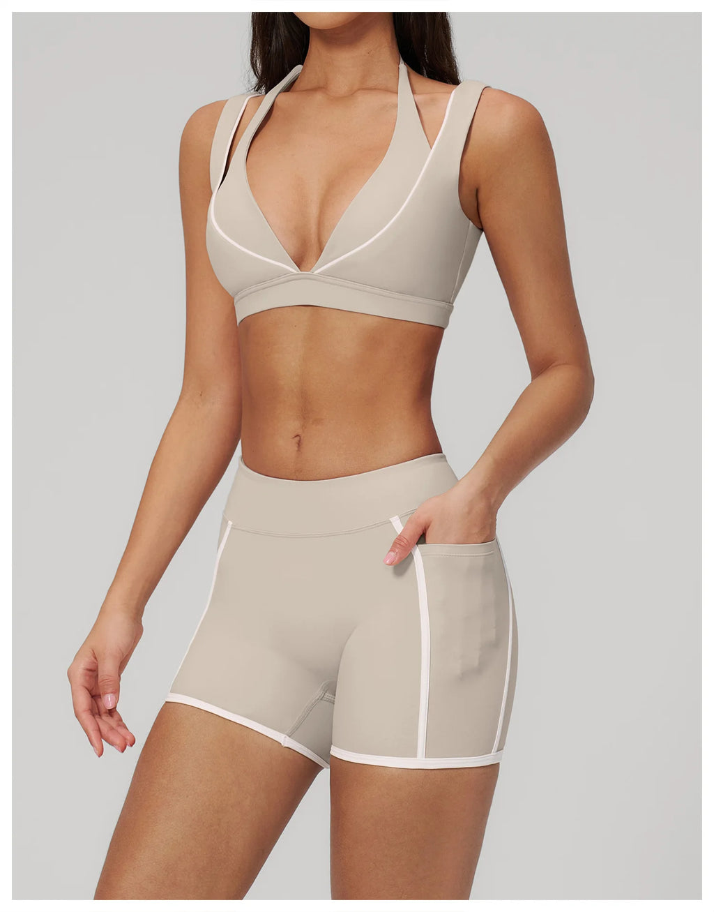 Backless Crop Sports Bra