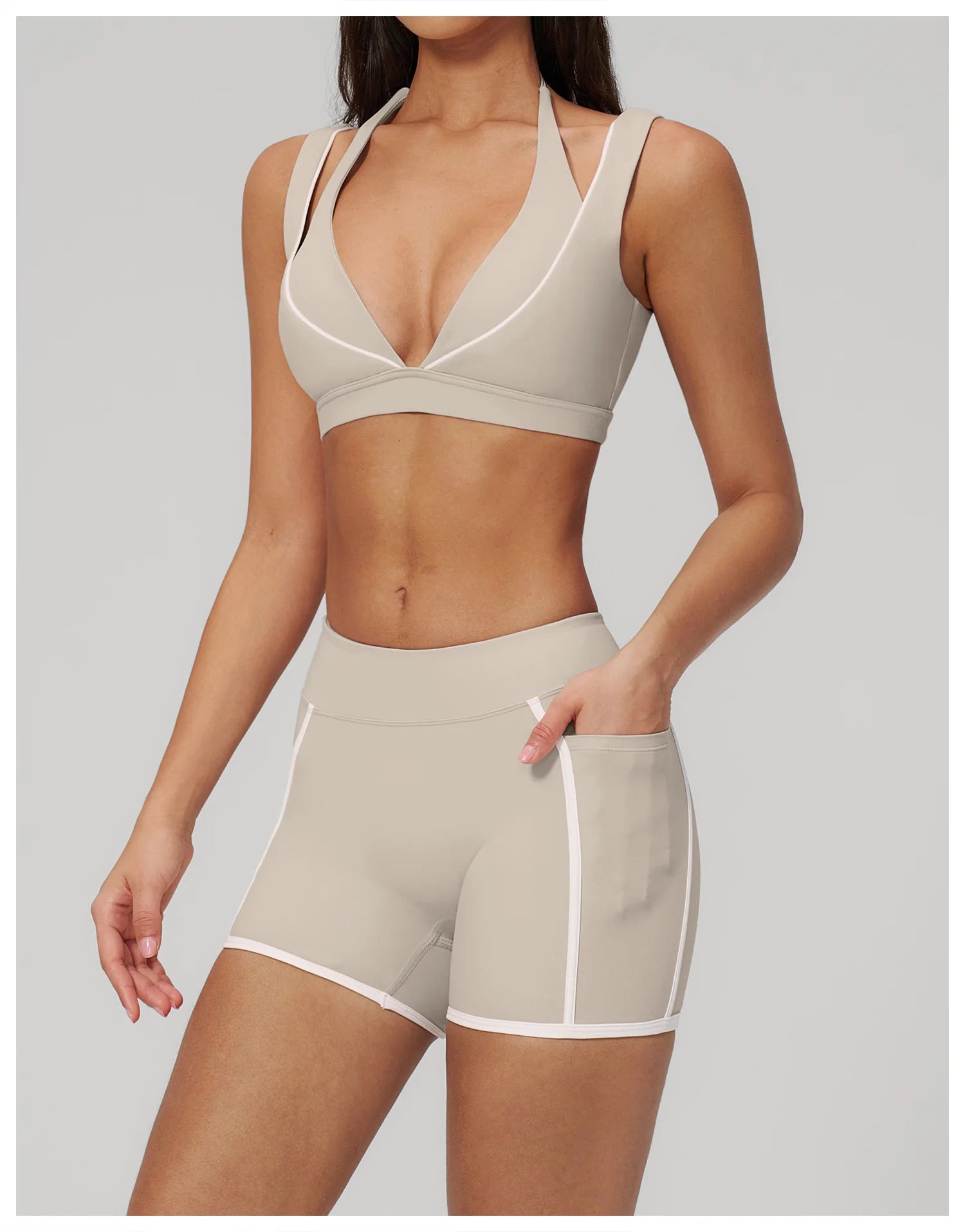 Backless Crop Sports Bra