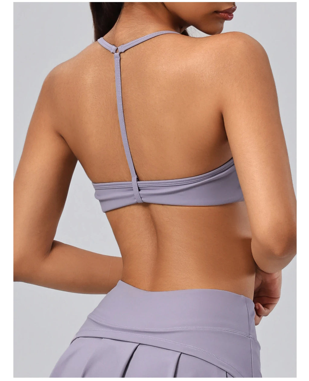 V-Neck Ruched Front Sports Bra