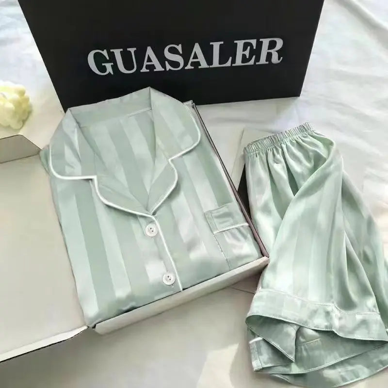 2Pcs/set Ice Silk  Pajamas