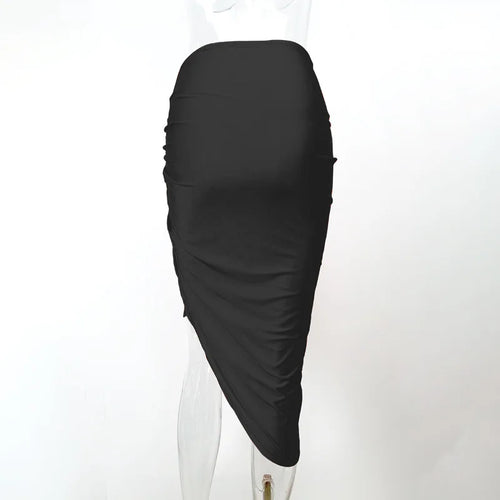 Asymmetrical Shirring Skirt