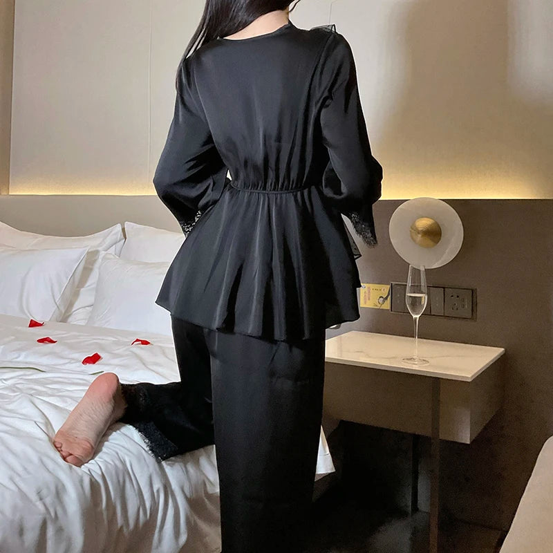 lace lace satin home sleepwear