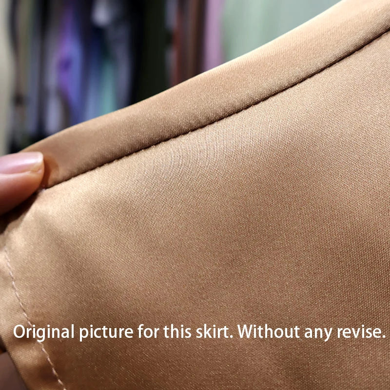 Fashion Satin Midi Skirt