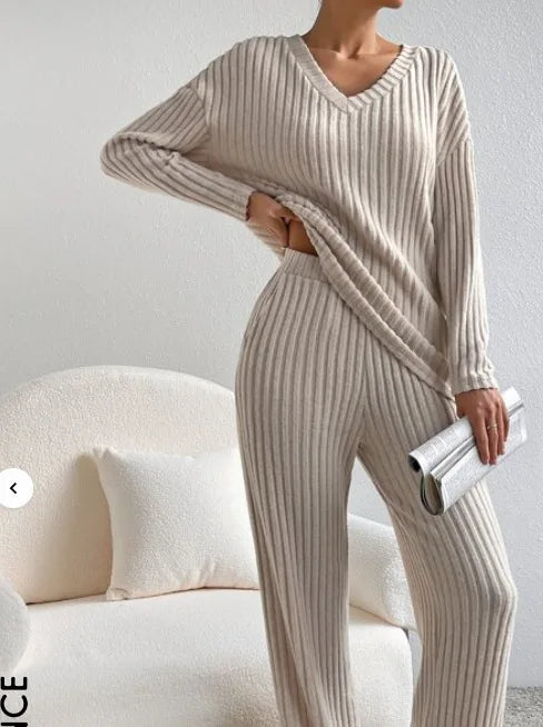 Loungewear Casual Solid Color Outfit