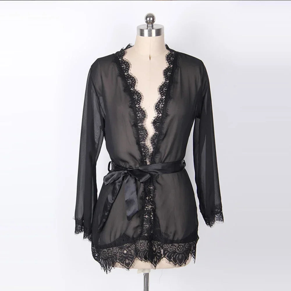 Lace Transparent Babydoll Nightdress