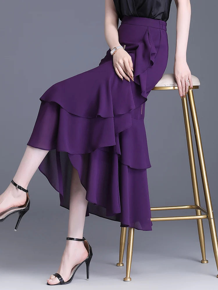 Elegant  Chiffon Skirts