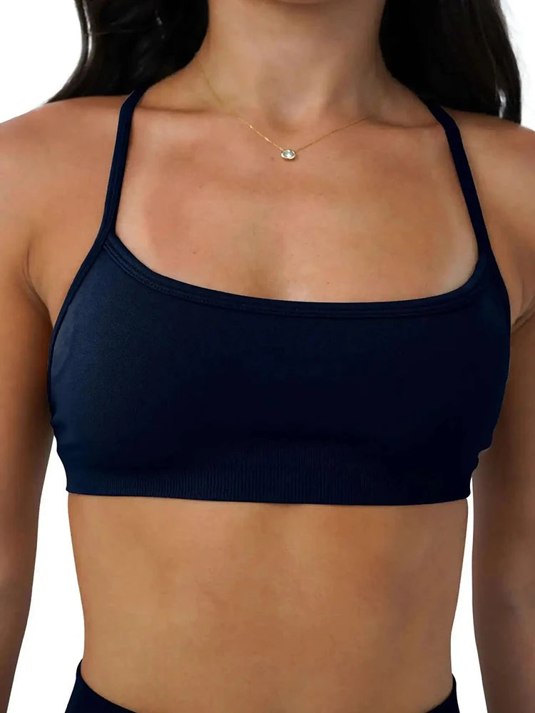 Seamless Back-Cross Sports Bra