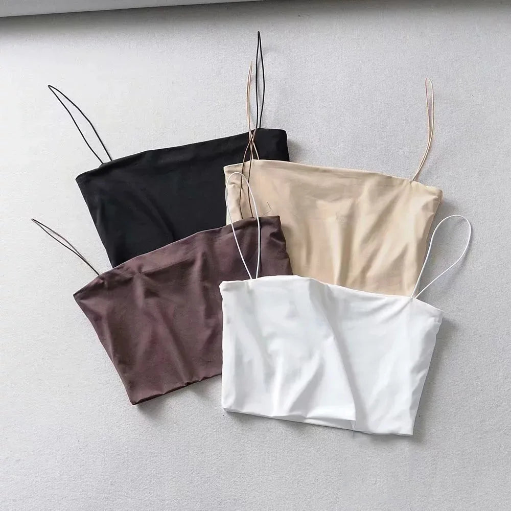 Cropped Cotton-Blend Camisole