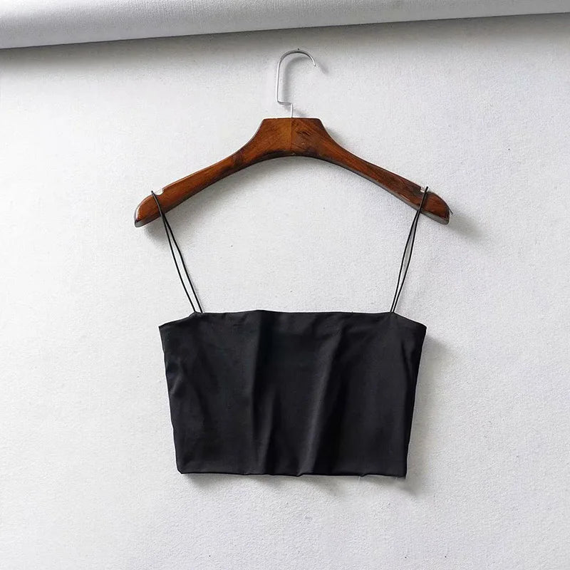 Cropped Cotton-Blend Camisole