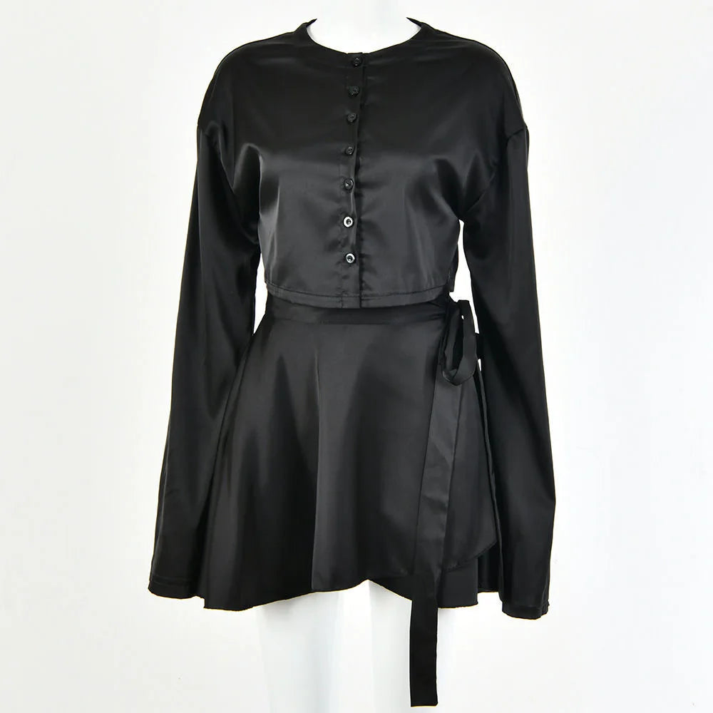 Two piece silk Satin Set