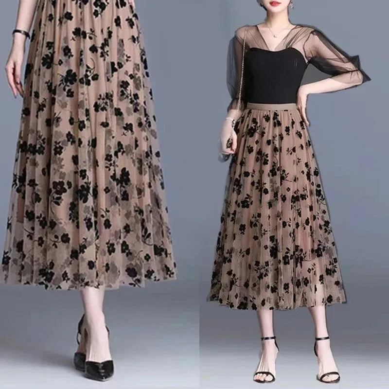 floral half fairy skirt
