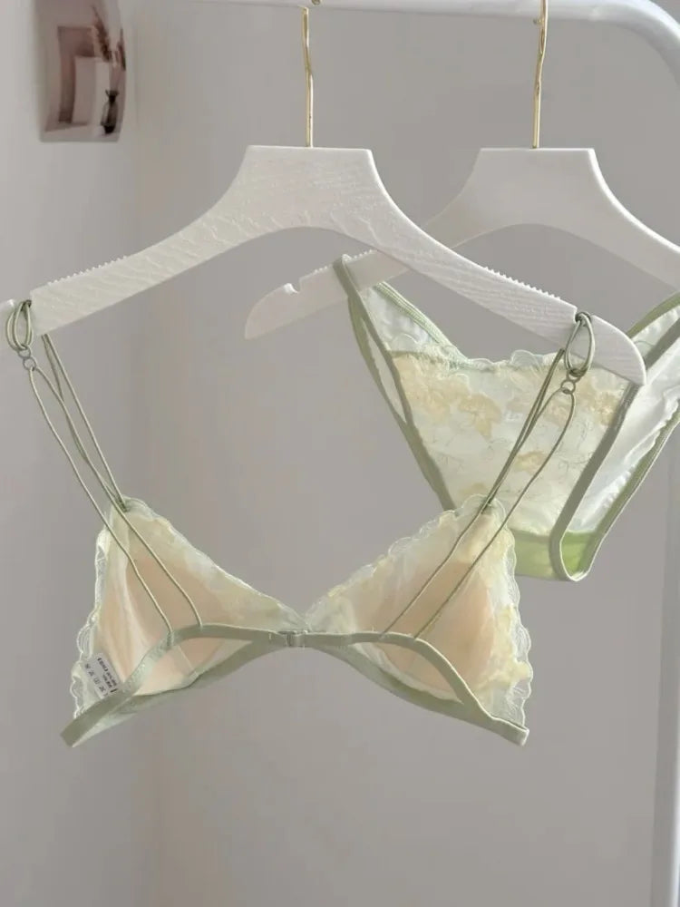 Elegant Hollow Out Lace Bra & Panty Set