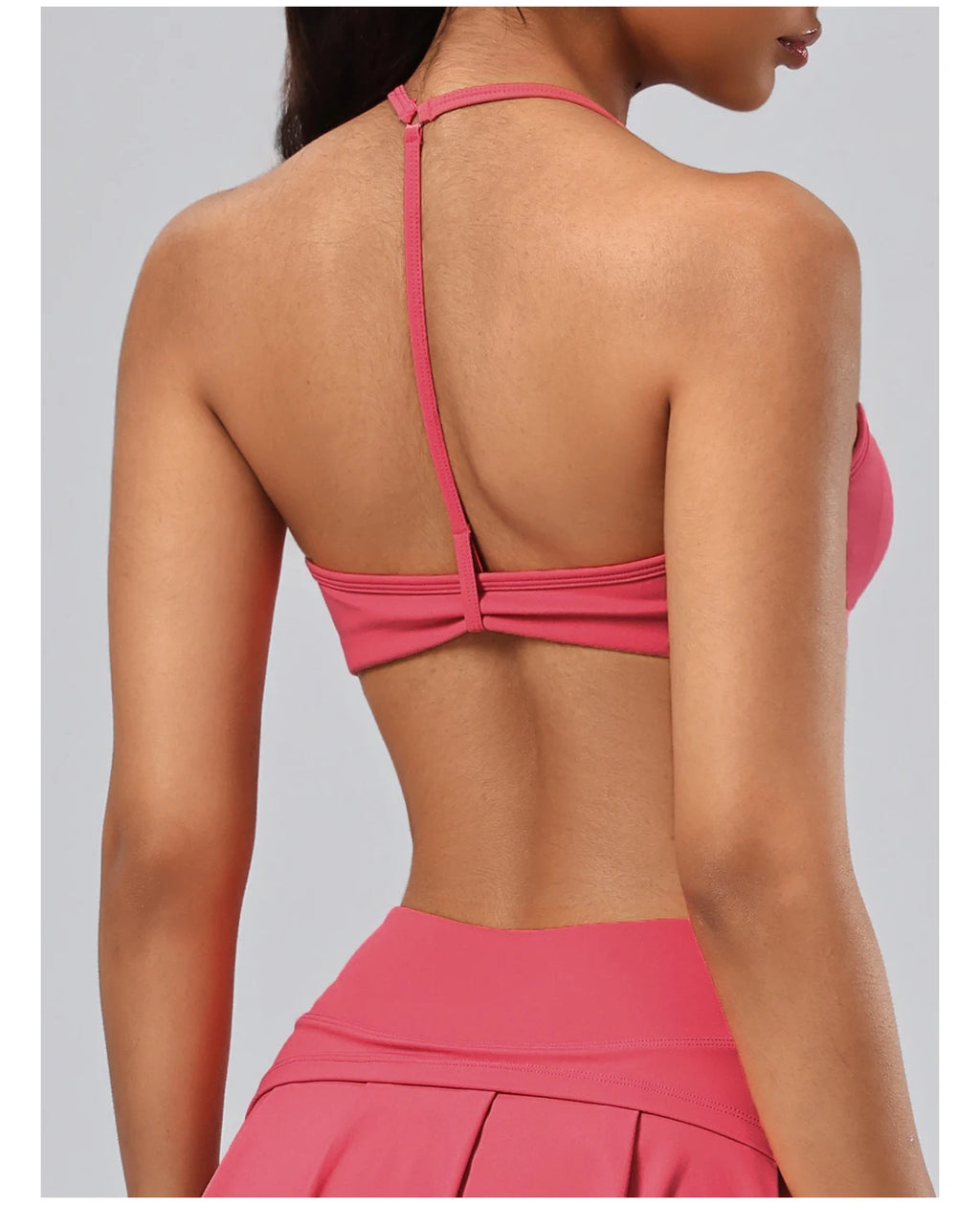 V-Neck Ruched Front Sports Bra
