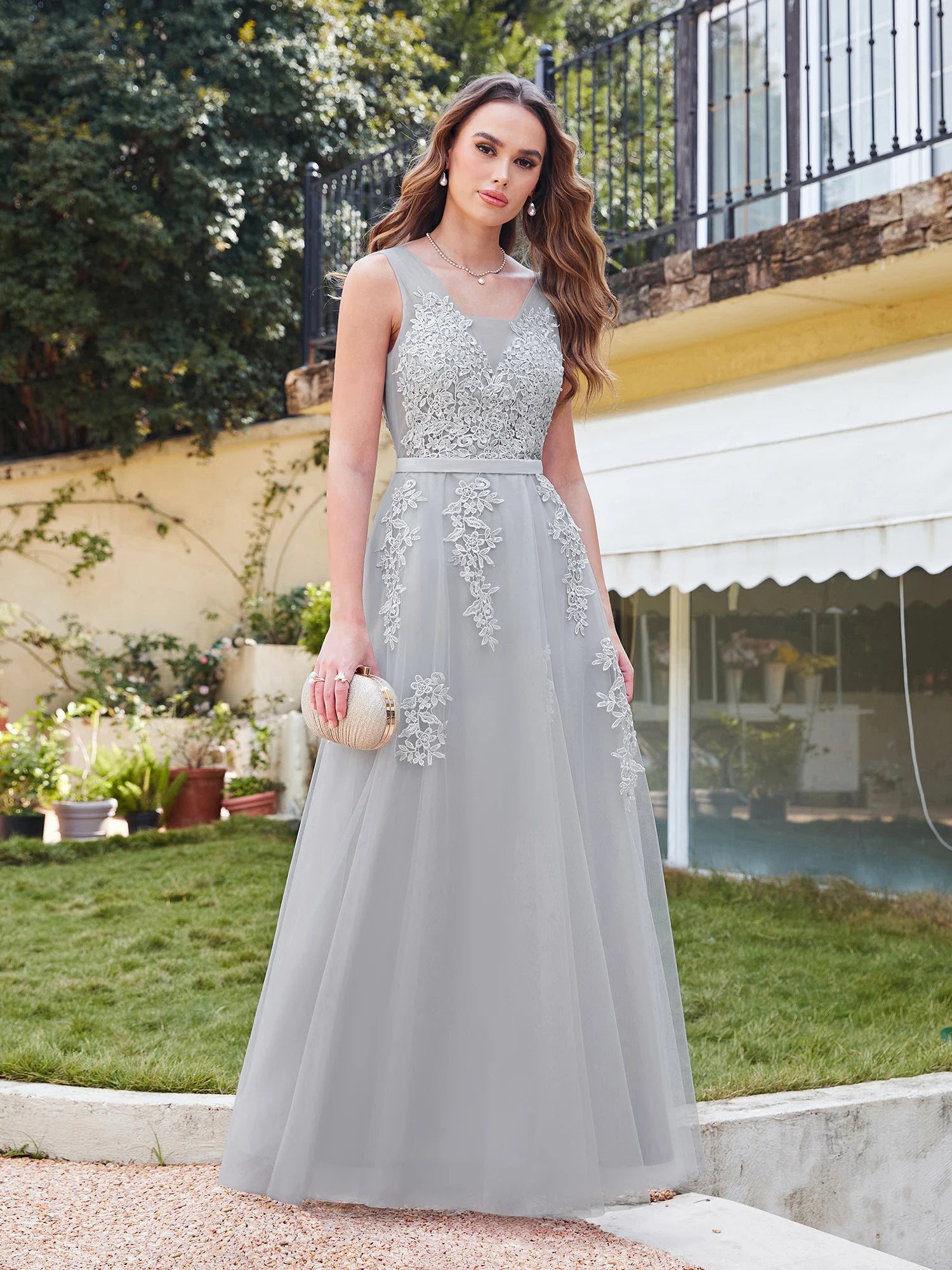 Slim A-Line Maxi Dress