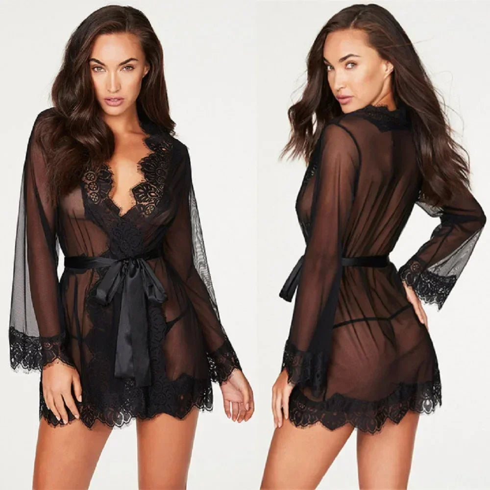 Lace Transparent Babydoll Nightdress