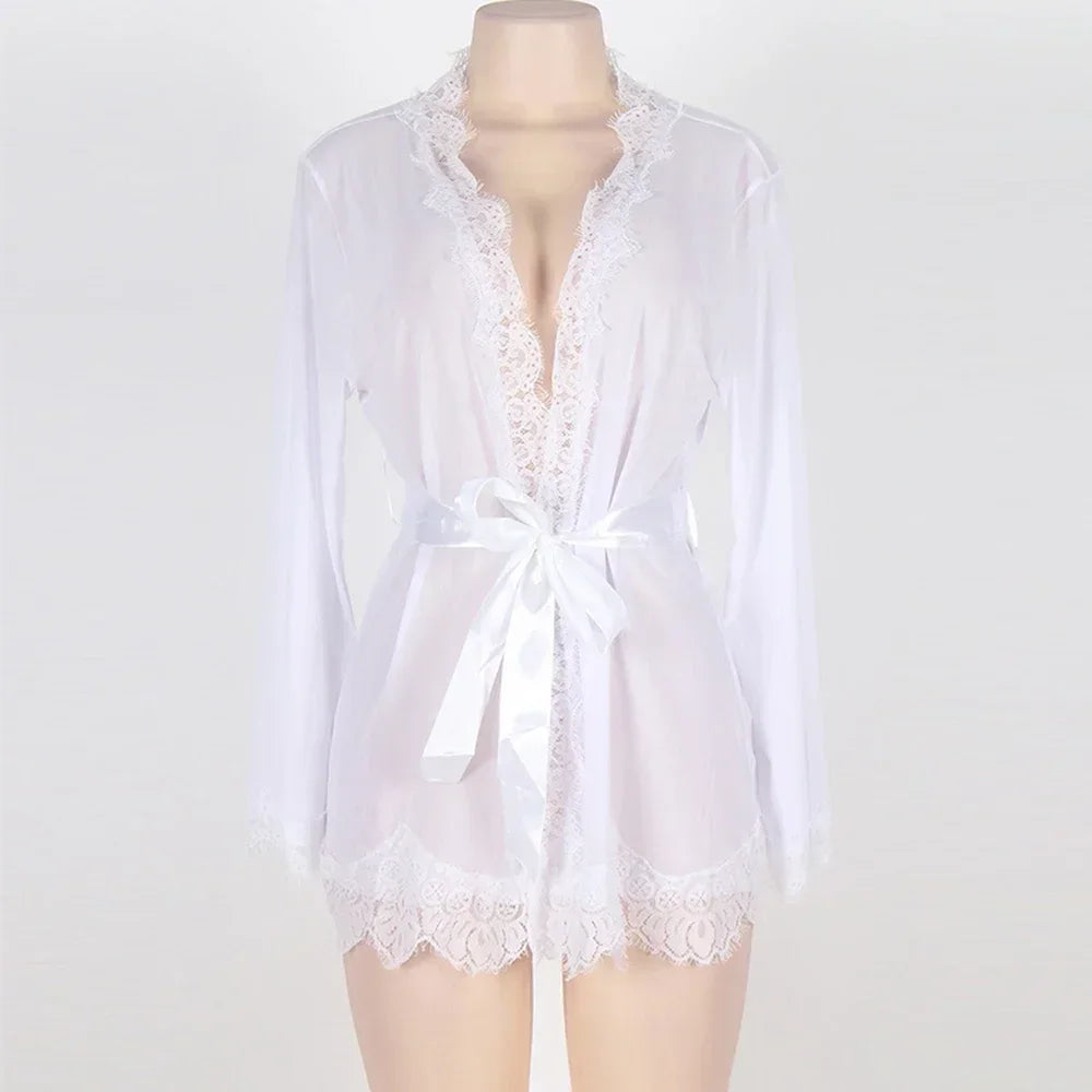 Lace Transparent Babydoll Nightdress