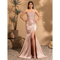 Strapless dress with back ties