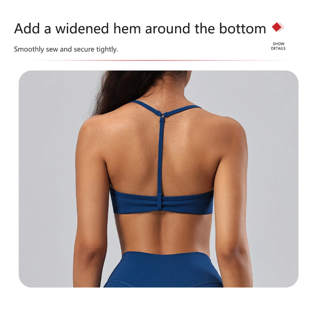 V-Neck Ruched Front Sports Bra
