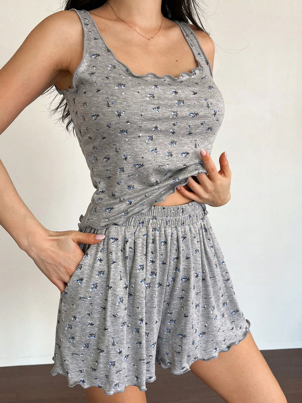 Printed Cami & Shorts Set