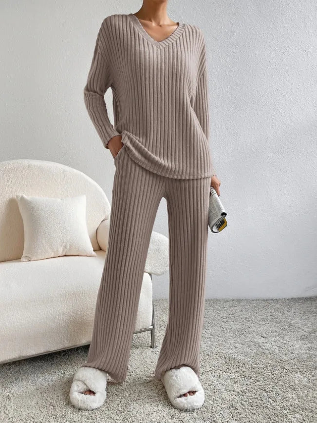 Loungewear Casual Solid Color Outfit