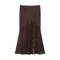 Lace Satin Skirt