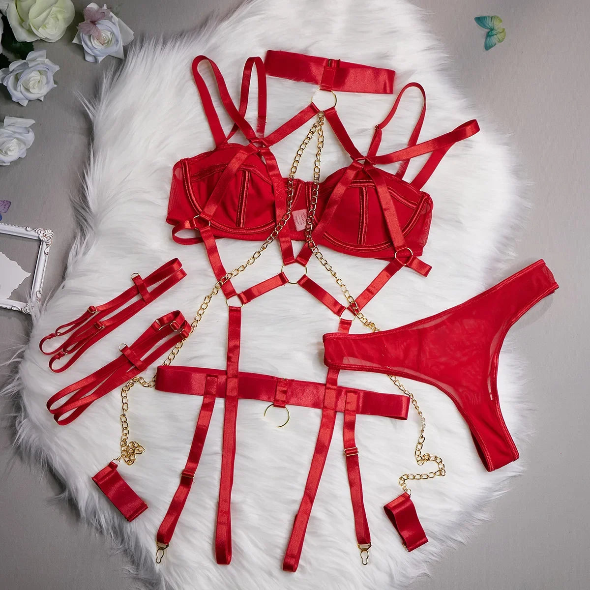 Strappy Lingerie Set