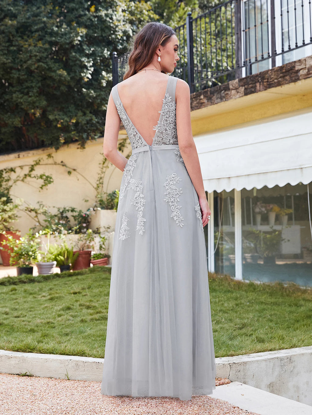 Slim A-Line Maxi Dress