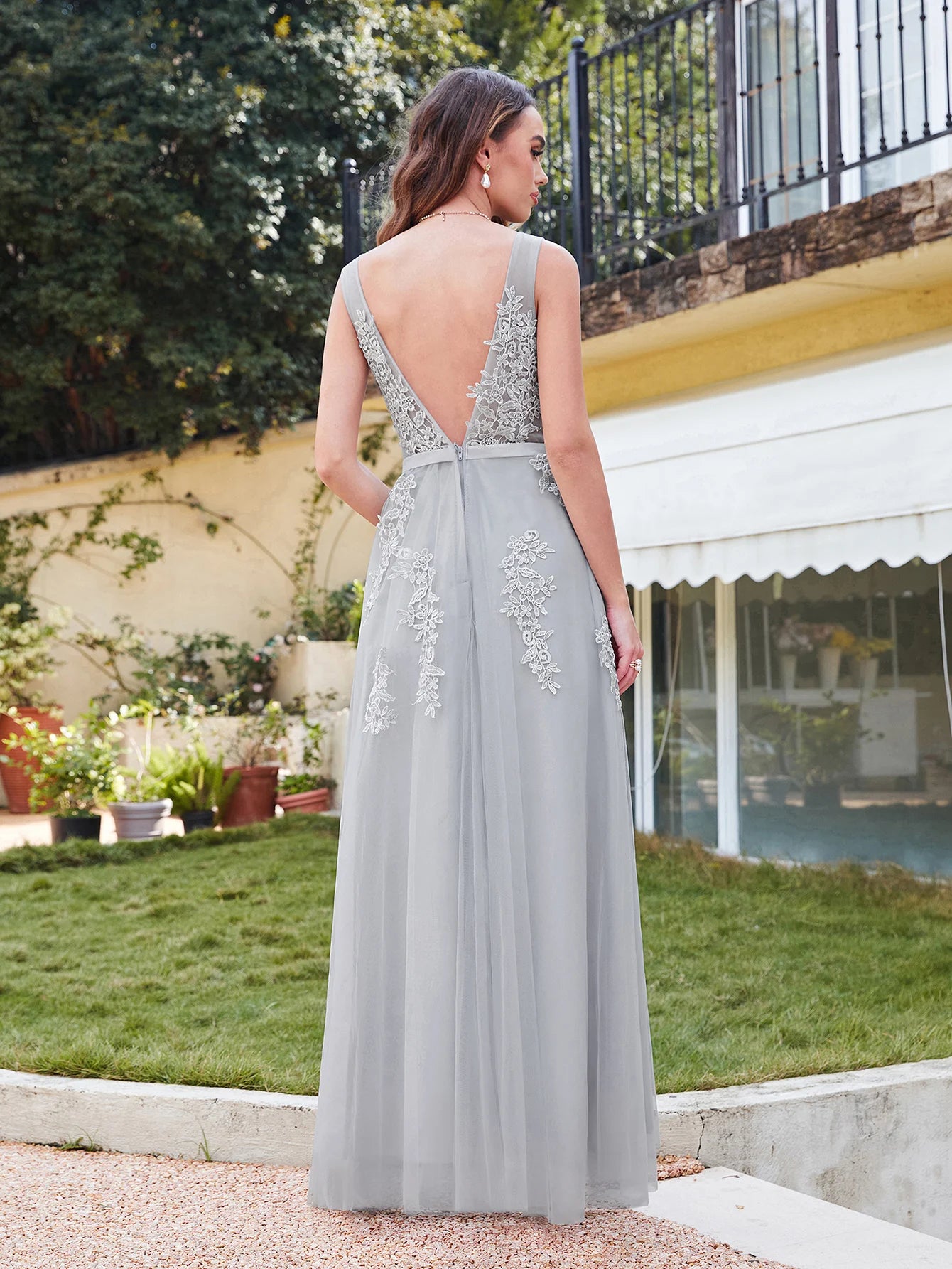 Slim A-Line Maxi Dress