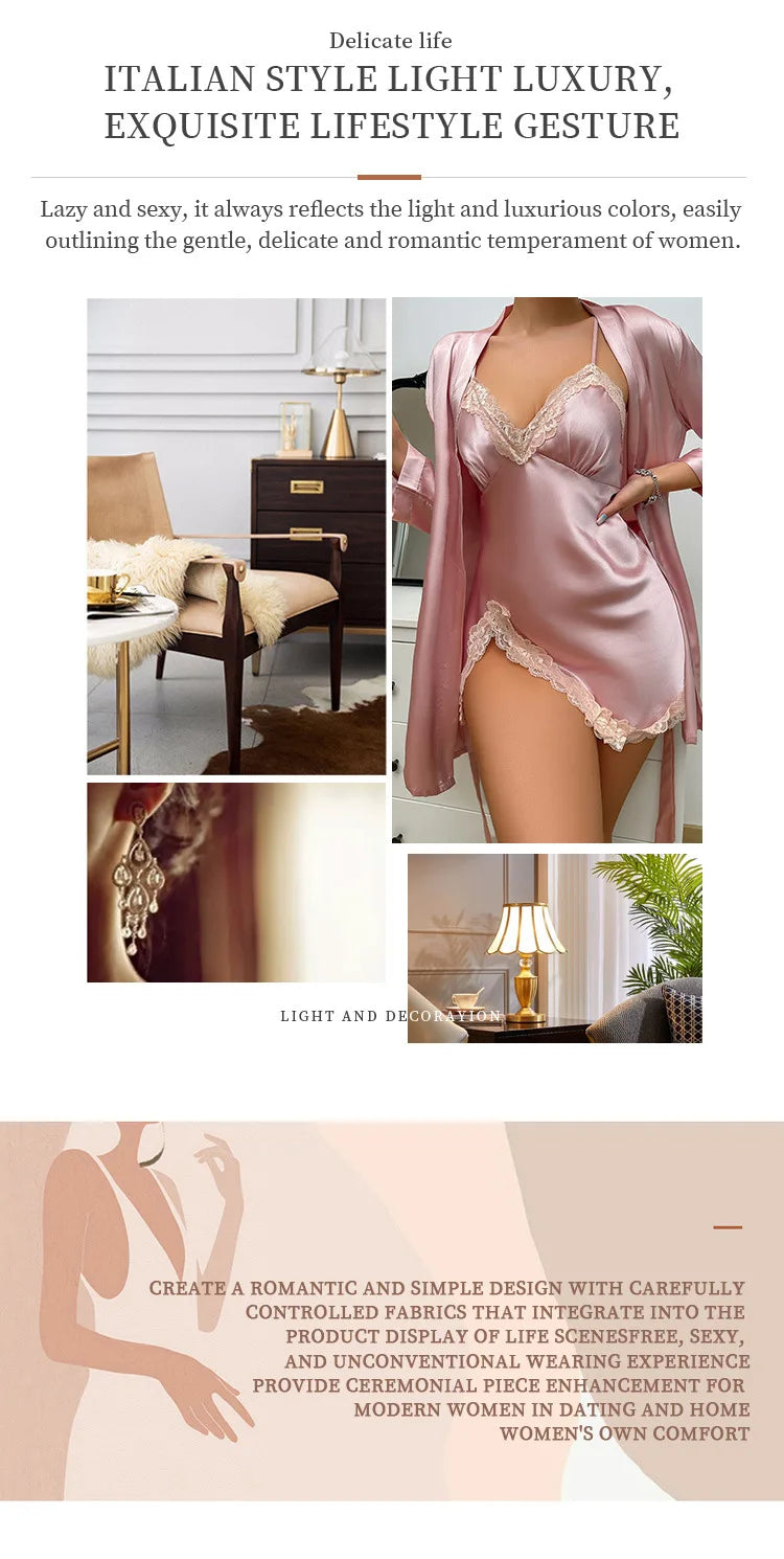 Silky Open-Back Lounge Set
