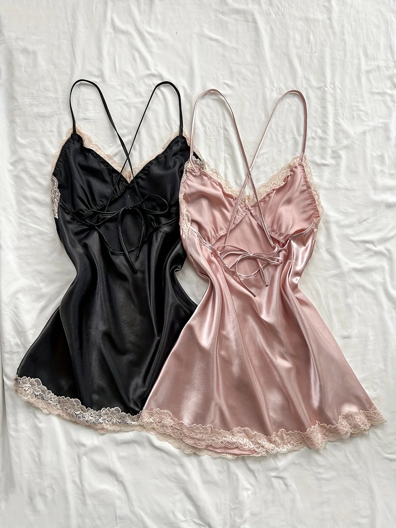 Two-piece lace patchwork women's Nightdress