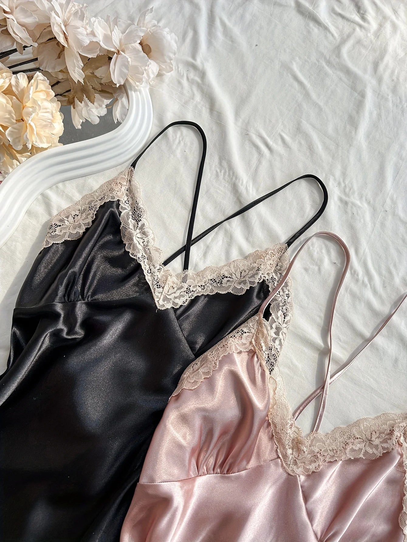 Two-piece lace patchwork women's Nightdress