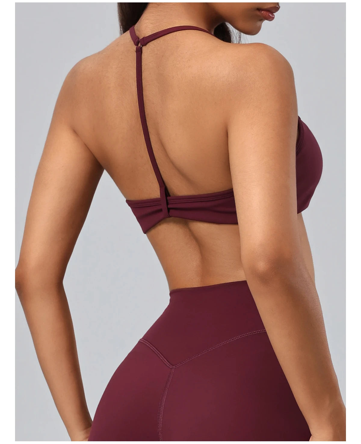 V-Neck Ruched Front Sports Bra