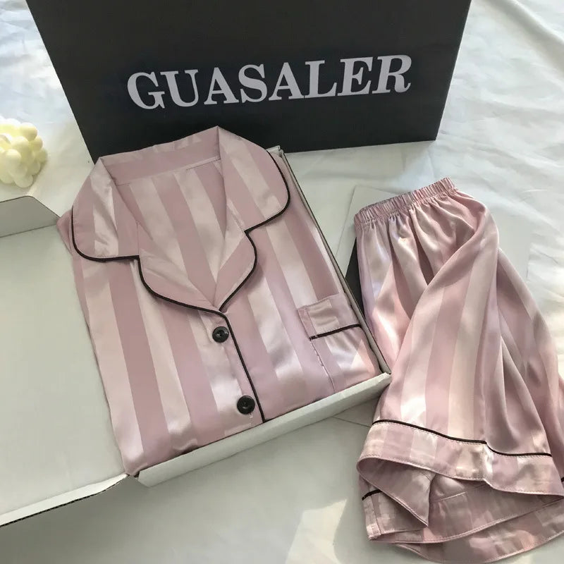 2Pcs/set Ice Silk  Pajamas