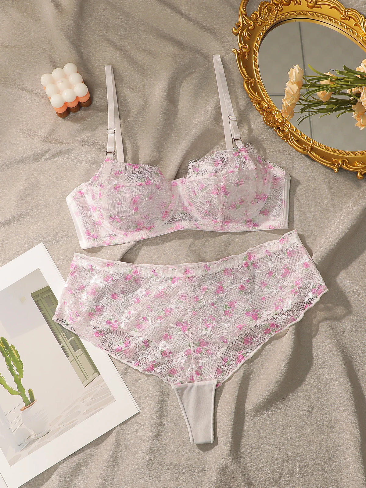 Floral Lace Lingerie Set
