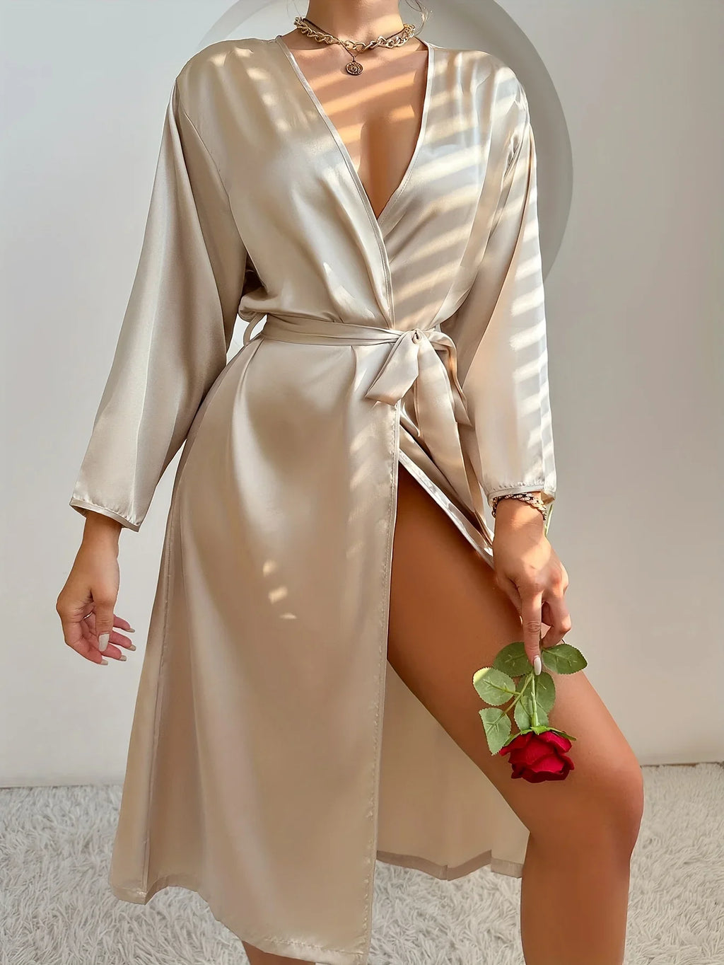 Satin Belted Robe