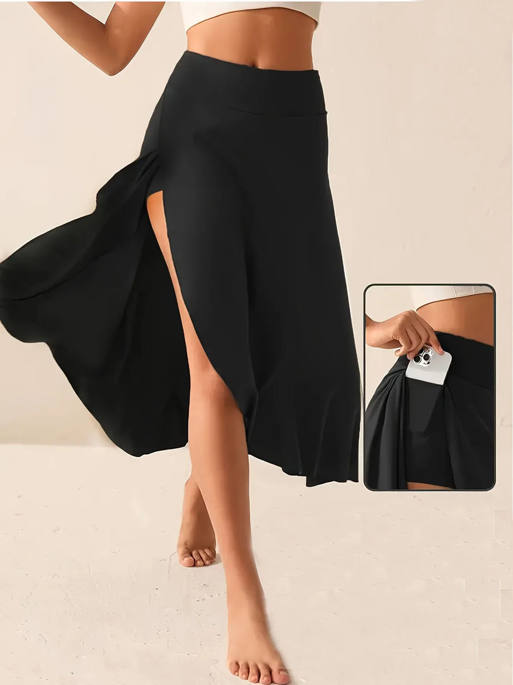 Elegant solid color skirt