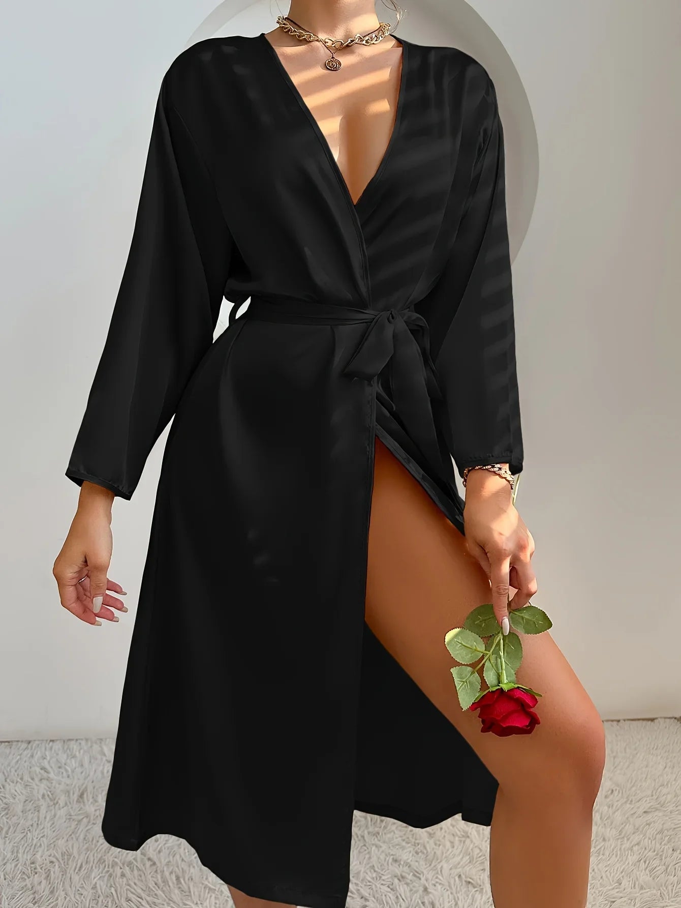 Satin Belted Robe