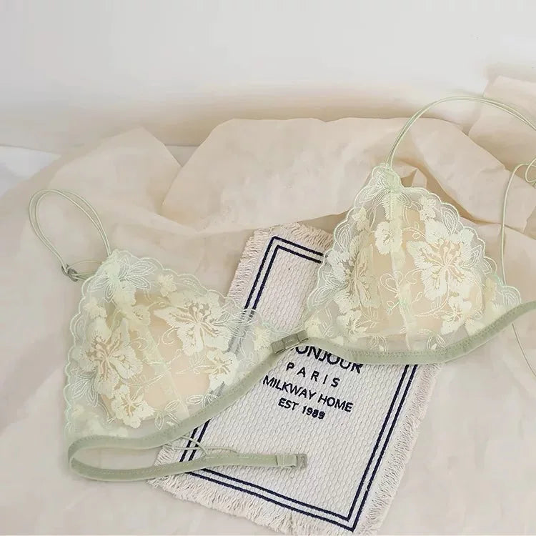 Elegant Hollow Out Lace Bra & Panty Set