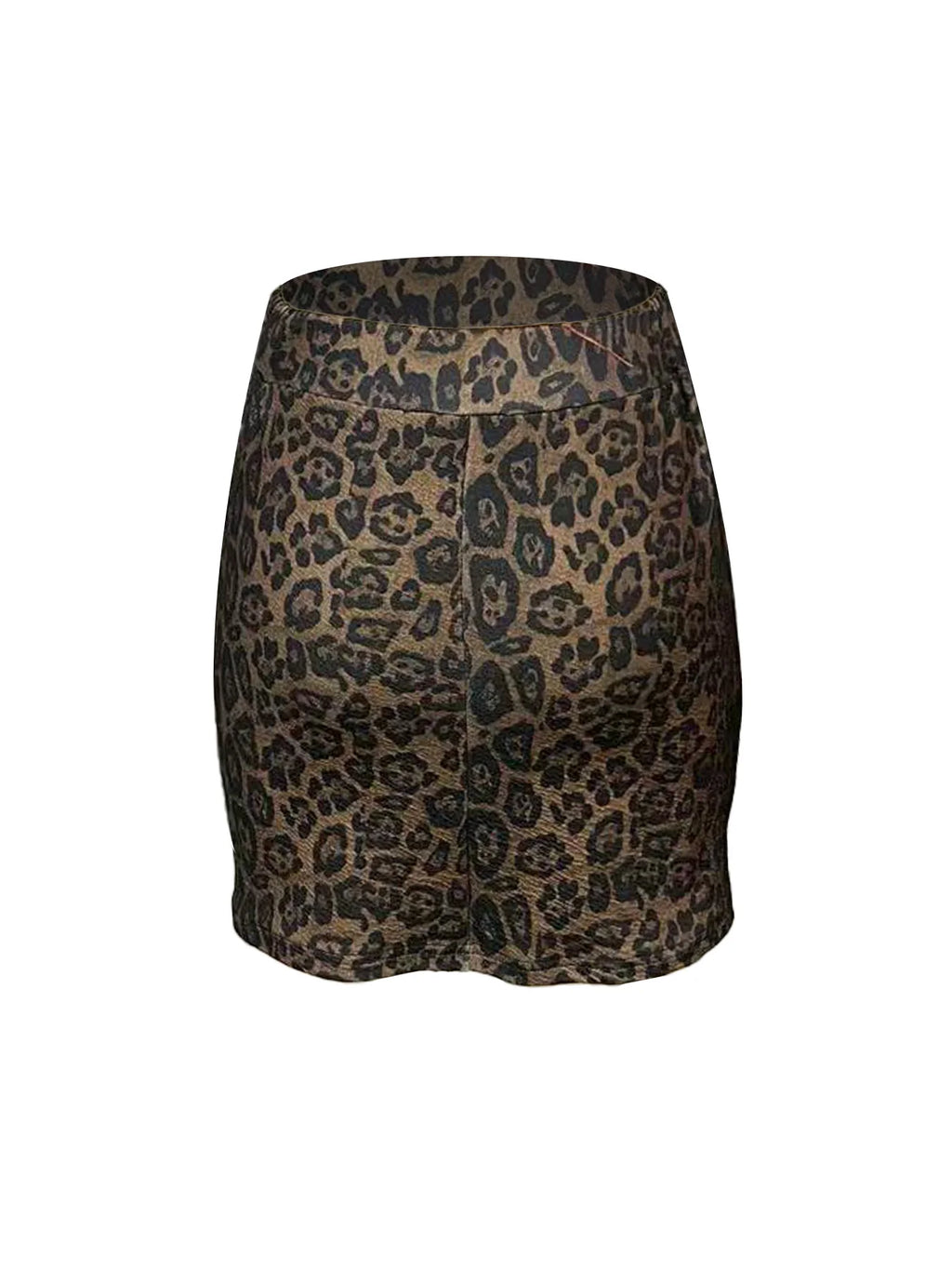 Leopard print short skirt