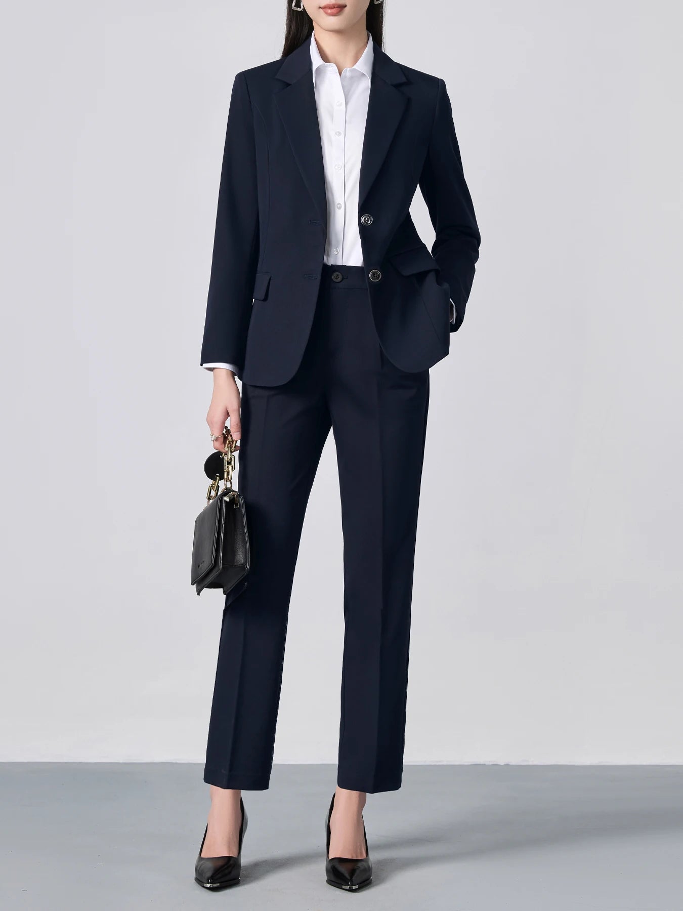 Single-Breasted Notch Lapel Suit Set